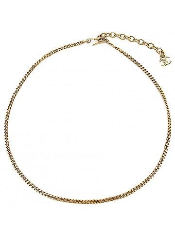 Chanel Chanel necklace for women, chain accessory, simple design, adjustable clasp, Coco Mark, CHANEL GP 98A gold, approximately 6.8g, 1998. (view 1)