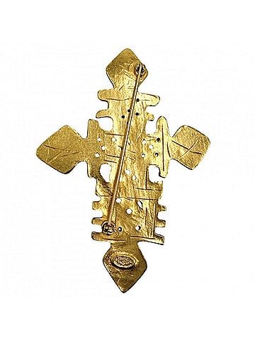 Chanel Chanel Brooch, Women's, Cross, Coco Mark, Vintage Accessory, CHANEL GP 94P Gold, Approx. 25.8g, 1994 (view 2)