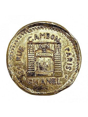 Chanel Chanel Brooch for Women, 31 RUE CAMBON, Vintage Accessory, GP Gold, Approx. 22.9g (view 1)