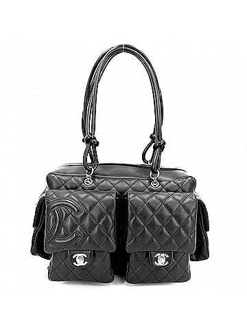 Chanel Chanel handbag for women, Cambon line, multi-pocket, Matelassé, Coco Mark, shoulder bag, tote CHANEL lambskin, black, silver hardware. (view 1)