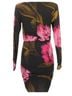 Gestuz Floral Black Pink Yellow Cocktail Dress Size M - photo 4