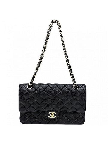 Chanel Chanel Matelassé 25 Shoulder Bag for Women, Double Flap, Chain, Bag, Crossbody Chain Strap, Coco Mark, Turnlock, CHANEL Caviar Leather, Black, Gold Hardware (view 1)