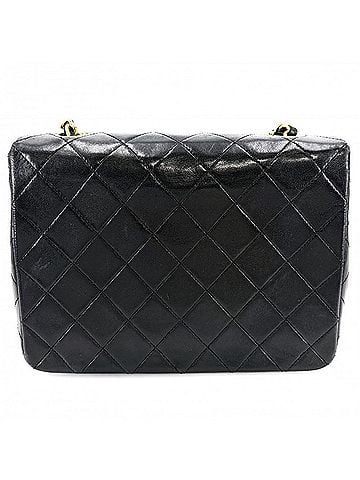 Chanel Chanel Mini Matelasse Shoulder Bag for Women, Chain Turnlock Closure, Bag, Crossbody Vintage, Coco Mark, Lambskin, Black, Gold Hardware (view 2)