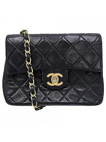 Chanel Chanel Mini Matelasse Shoulder Bag for Women, Chain Turnlock Closure, Bag, Crossbody Vintage, Coco Mark, Lambskin, Black, Gold Hardware (view 1)