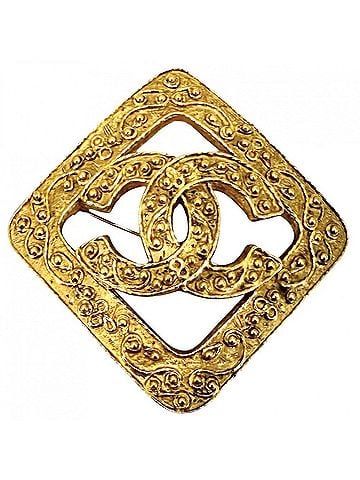 Chanel Chanel Brooch for Women, Coco Mark, Vintage Accessory, CHANEL GP 94A Gold, Approx. 27.1g, 1994 (view 1)