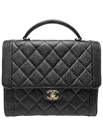 Chanel Chanel handbag for women, Matelassé, Coco Mark, top handle, caviar leather, black, gold hardware. (view 1)