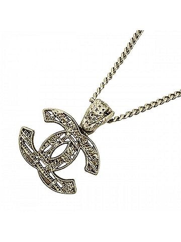 Chanel Chanel Women's Coco Mark Pendant Necklace, Long CHANEL GP A15C Gold, Approx. 10.0g, 2015 (view 1)