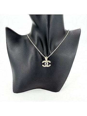 Chanel Chanel Women's Coco Mark Pendant Necklace, Long CHANEL GP A15C Gold, Approx. 10.0g, 2015 (view 2)