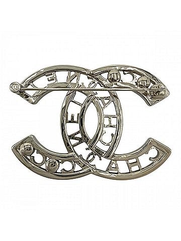 Chanel Chanel Brooch for Women, Coco Mark Logo Accessory, CHANEL GP Rhinestone, Faux Pearl, Silver, Approx. 22.3g, 2026 (view 2)