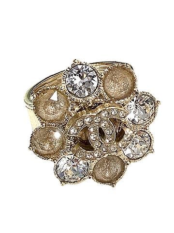 Chanel Chanel Women's Ring, Coco Mark Accessory, CHANEL GP Rhinestone, Approx. B15A, 8.3g, 2015 (view 1)