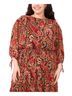 MSK Paisley Red Casual Dress Size XXL - photo 2
