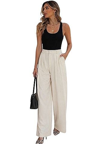 Max Studio Wide Leg Trousers Dress Pants (view 1)