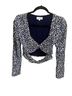 Privacy Please Polka Dots Blue White Long Sleeve Blouse Size S - photo 2
