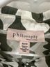 Philosophy Floral White Green Button-Down Shirt Size XS - photo 3