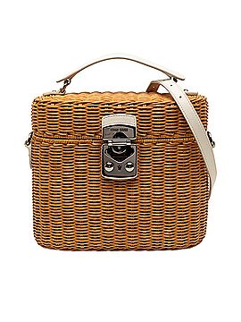 Miu Miu Wicker Top Handle Bag (view 1)