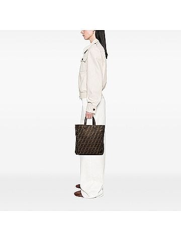 Fendi Zucca Canvas Vertical Shopping Tote (view 2)