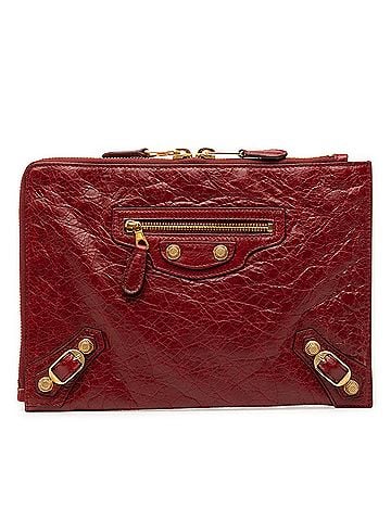Balenciaga Lambskin Motocross Giant 12 Zip Around Flat Clutch (view 1)