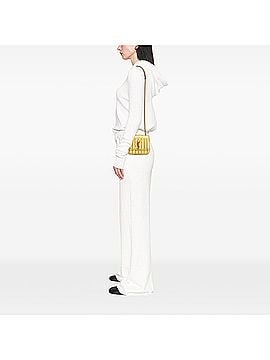 Saint Laurent Small Metallic Grain De Poudre Monogram Vicky Chain Bag (view 2)