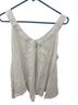 August Silk White Sleeveless Top Size L - photo 2