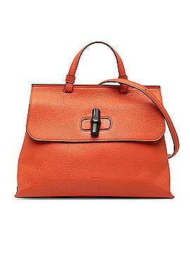 Gucci Medium Calfskin Bamboo Daily Satchel (view 1)