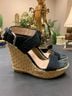 Stuart Weitzman Black Tan Wedges Size 8 - photo 5