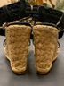 Stuart Weitzman Black Tan Wedges Size 8 - photo 12