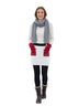 No Boundaries Fair Isle White Red Casual Skirt Size L - photo 1