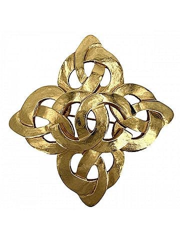 Chanel Chanel Brooch for Women, Coco Mark, Vintage Accessory, CHANEL GP 97P Gold, Approx. 26.1g, 1997 (view 1)