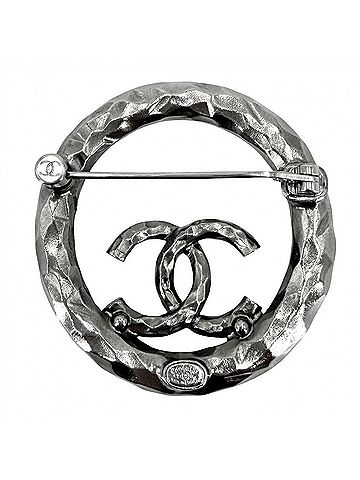 Chanel Chanel Brooch for Women, Round, Coco Mark, Accessory, CHANEL, Rhinestone, C21K, Approx. 16.7g, 2021 (view 2)