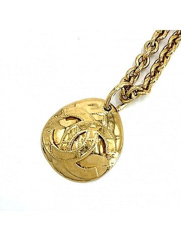 Chanel Chanel Women's Coco Mark Long Necklace, Accessory, CHANEL GP 94P, Approx. 112.3g, 1994 (view 1)