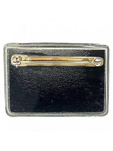 Chanel Chanel Brooch for Women, Matelassé Bag Motif, Coco Mark, CHANEL A18B, Metallic Green Gold, Approx. 22.3g, 2018 (view 2)