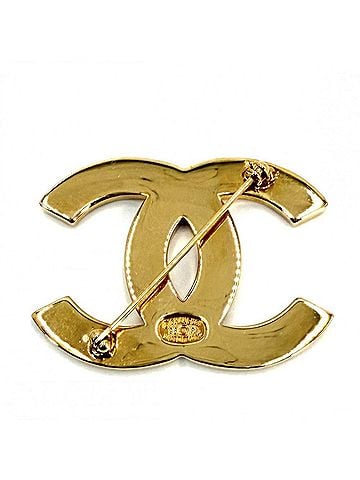 Chanel Chanel Brooch for Women, Logo, Coco Mark, Vintage Accessory, CHANEL GP 98P Gold, Approx. 17.0g, 1998 (view 2)