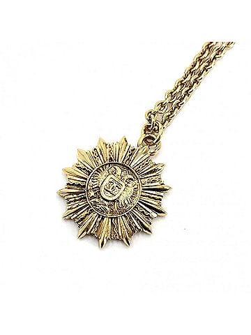 Chanel Chanel Women's Necklace, Coco Mark Long Sun Motif, GP (Gold Plated), Approx. 64.4g (view 1)