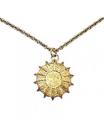 Chanel Chanel Women's Necklace, Coco Mark Long Sun Motif, GP (Gold Plated), Approx. 64.4g (view 2)