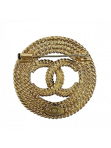 Chanel Chanel Brooch, Women's, Chain, Coco Mark, Vintage Accessory, CHANEL GP 2 8 Gold, Approx. 20.6g, 1993 (view 2)