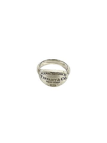 Tiffany & Co. TIFFANY&amp;Co. Tiffany Vintage Return to Oval Ring Logo Sterling Silver 925 Accessory 97221 (view 1)