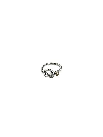 Tiffany & Co. TIFFANY&amp;Co. Tiffany Vintage Love Knot Ring, Sterling Silver 925, 18K Yellow Gold, &amp; Item Number 74901 (view 1)