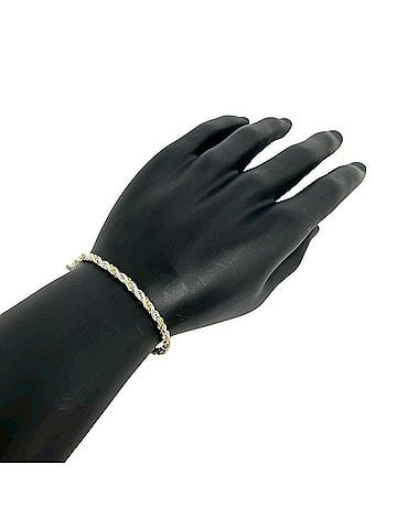 Tiffany & Co. TIFFANY&amp;Co. Tiffany Twist Rope Bracelet, Sterling Silver 925, 18K Yellow Gold, Accessory, Silver, 00689 (view 2)
