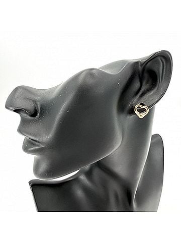 Tiffany & Co. Tiffany &amp; Co. Women's Elsa Peretti Open Heart Stud Earrings, Jewelry, Accessories, 18K Pink Gold (Au750), Approx. 2.8g (view 2)