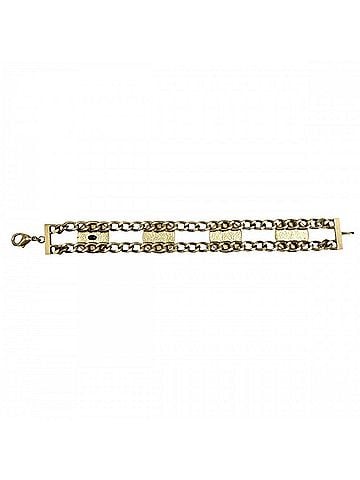 Chanel Chanel bracelet for women, chain design, Coco Mark, heart and star motif, CHANEL GP 01P, black gold, approximately 32.3g, 2001. (view 2)