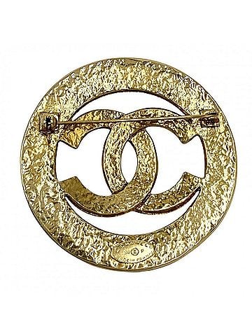 Chanel Chanel Brooch for Women, Coco Mark, Round, Vintage, CHANEL GP 94P Gold, Approx. 28.3g, 1994 (view 2)