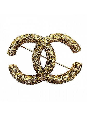 Chanel Chanel Brooch for Women, Magma Coco Mark, Lava Design, CHANEL GP 93A Gold, Approx. 18.3g, 1993 (view 1)