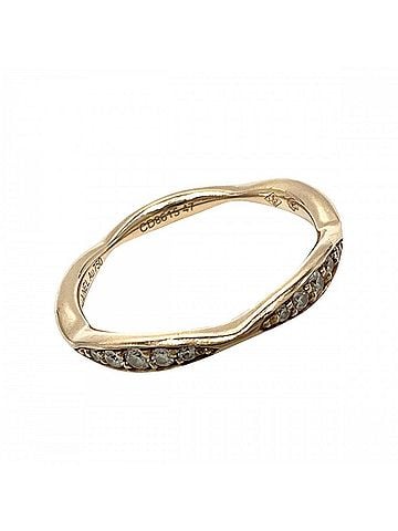 Chanel Chanel Women's Camellia Collection Half Eternity Ring, Au750 K18PG, CHANEL K18 Pink Gold, 0.08ct Diamond, Approx. J10836, 2.0g (view 1)