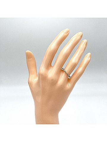 Chanel Chanel Women's Camellia Collection Half Eternity Ring, Au750 K18PG, CHANEL K18 Pink Gold, 0.08ct Diamond, Approx. J10836, 2.0g (view 2)
