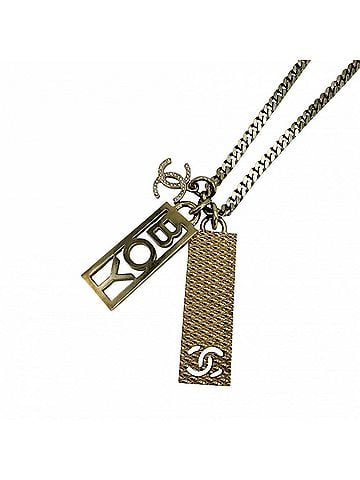 Chanel Chanel Necklace for Women, Coco Mark Boy Plate Accessory, Adjustable Long Necklace, CHANEL GP Rhinestone C22P, Gold, Approx. 43.7g, 2022 (view 1)