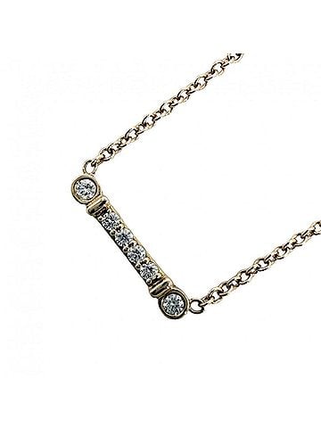 Tiffany & Co. Tiffany &amp; Co. Fleur de Lis Keeper Necklace for Women, 18K Pink Gold (Au750), Diamond, Approx. 1.9g (view 1)