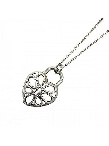 Tiffany & Co. Tiffany &amp; Co. Women's Filigree Necklace, Heart Design, Sterling Silver 925, Approx. 2.6g (view 1)