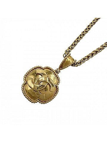 Chanel Chanel Necklace for Women, Coco Mark Chain, Vintage Accessory, CHANEL GP 96A Gold, Approx. 65.5g, 1996 (view 1)