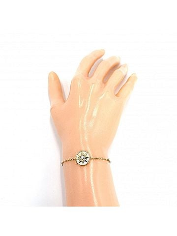 Christian Dior Christian Dior Dior Rose des Vents bracelet for women, adjustable clasp, Au750 18K yellow gold, 0.04ct diamond, approximately 3.0g. (view 2)