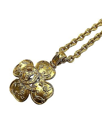 Chanel Chanel Necklace for Women, Vintage Triple Coco Long Necklace, CHANEL GP 96A Gold, Approx. 89.7g, 1996 (view 1)